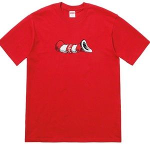 Supreme cat in the hat tee shirt red M NWT